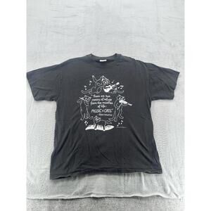 Vintage Music & cats Albert Schweitzer Quote Tshirt Black Cat Band Tee